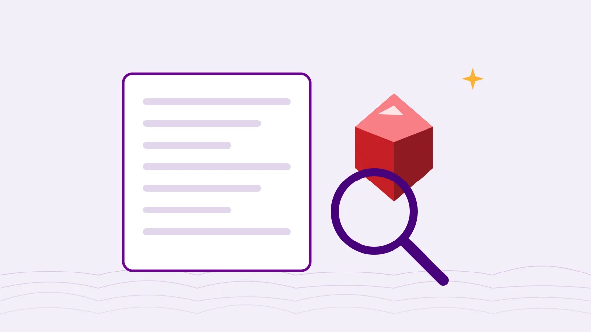 Open codex with a relic gem and a magnifying glass